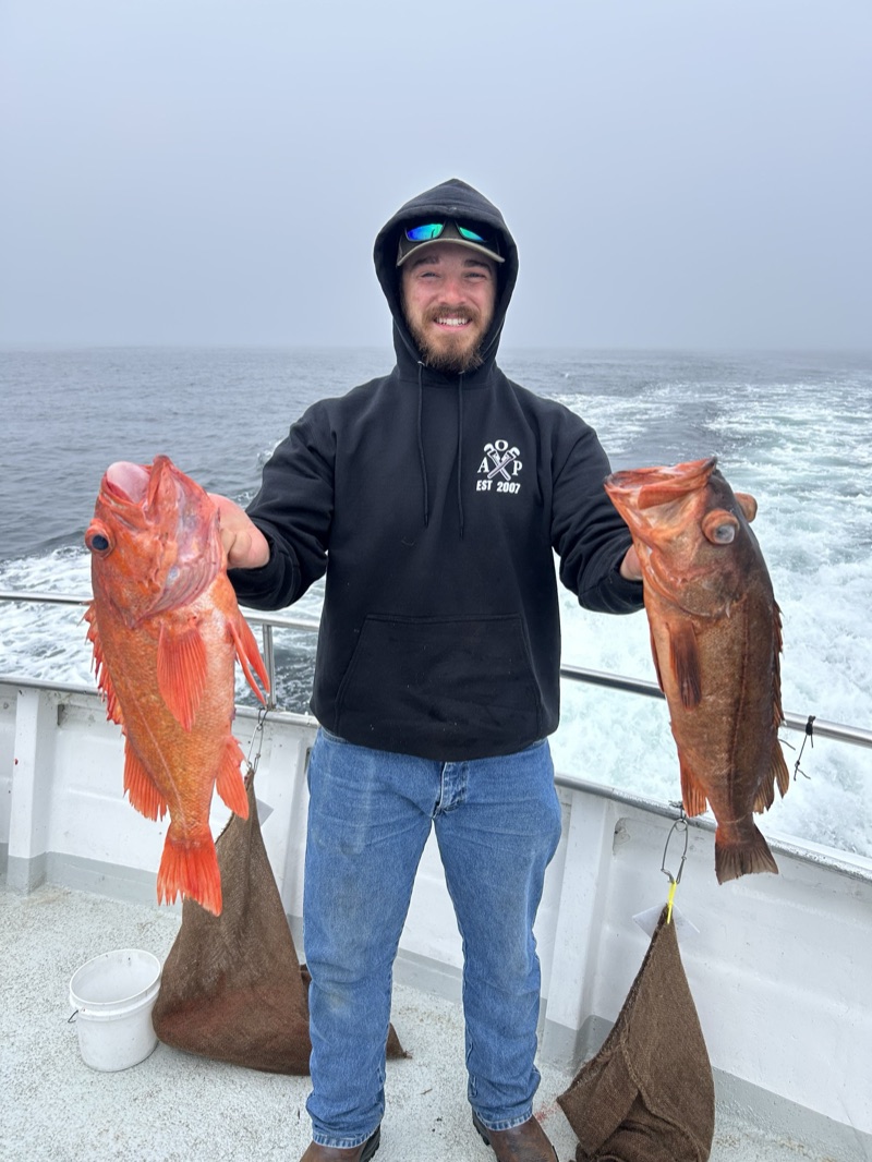 Members on a deep sea fishing outing