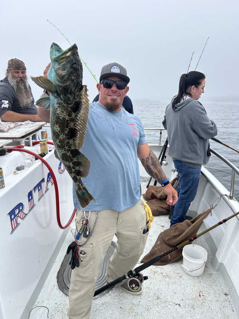 Out on the ocean during a fishing charter